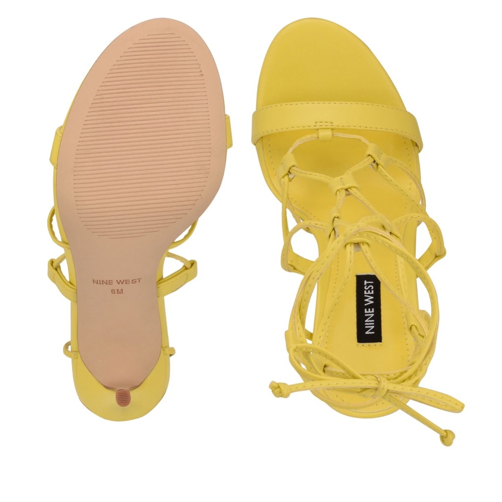 Completely unworn Nine West Yellow Strappy Heels
